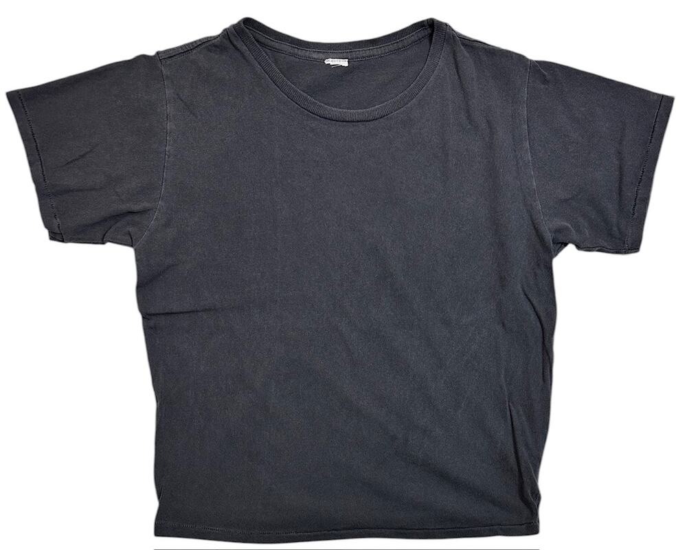 Buck Mason Women's T-Shirt Toughknit Easy Boyfriend Fit Tee in Coal Venice Wash